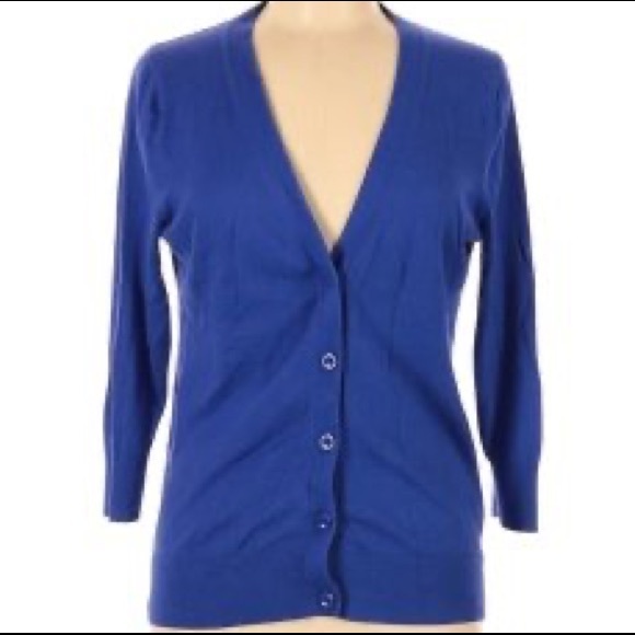 GAP Sweaters - Gap royal blue v-neck cotton cardigan